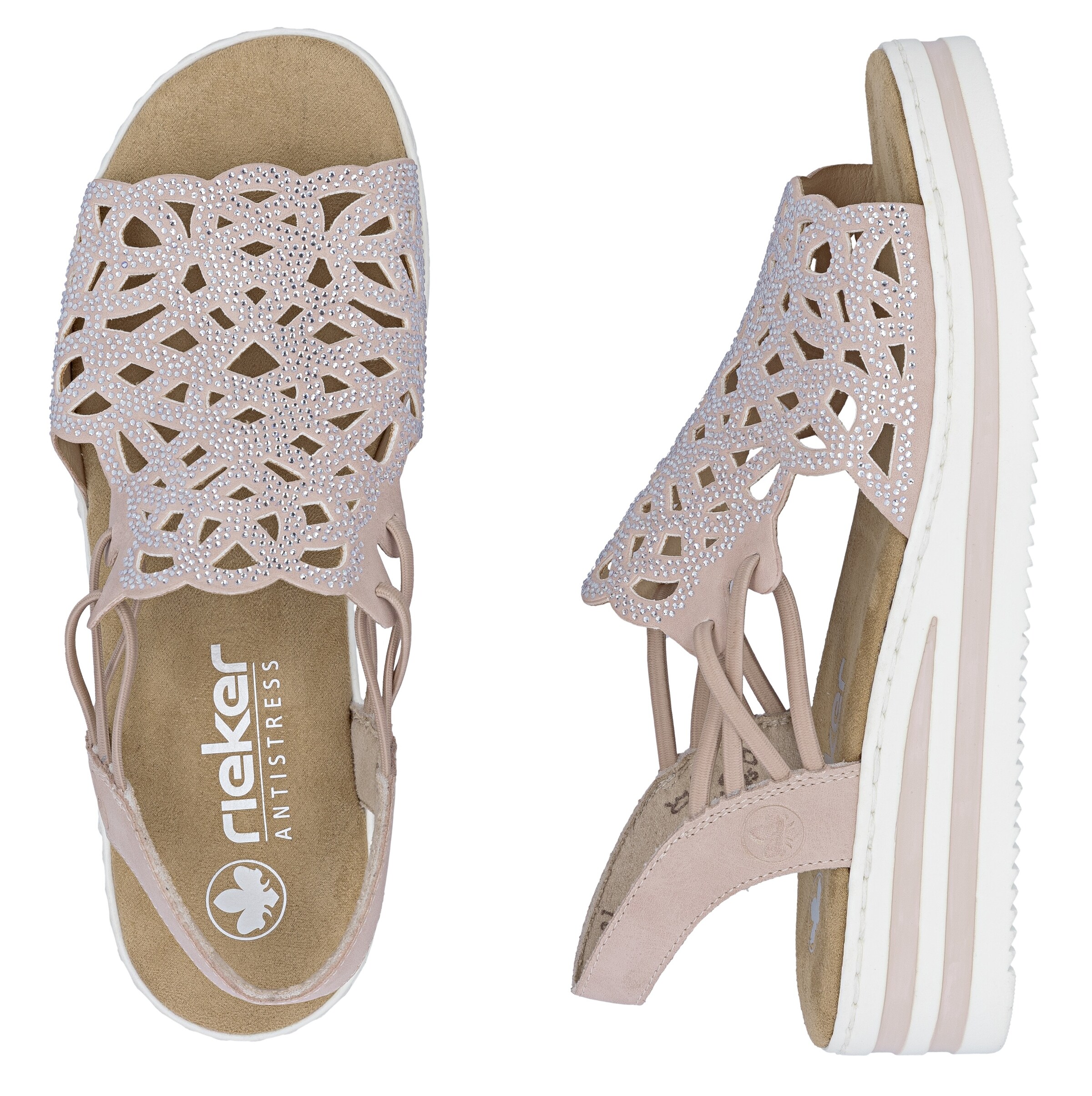 Sandales Rieker en rose