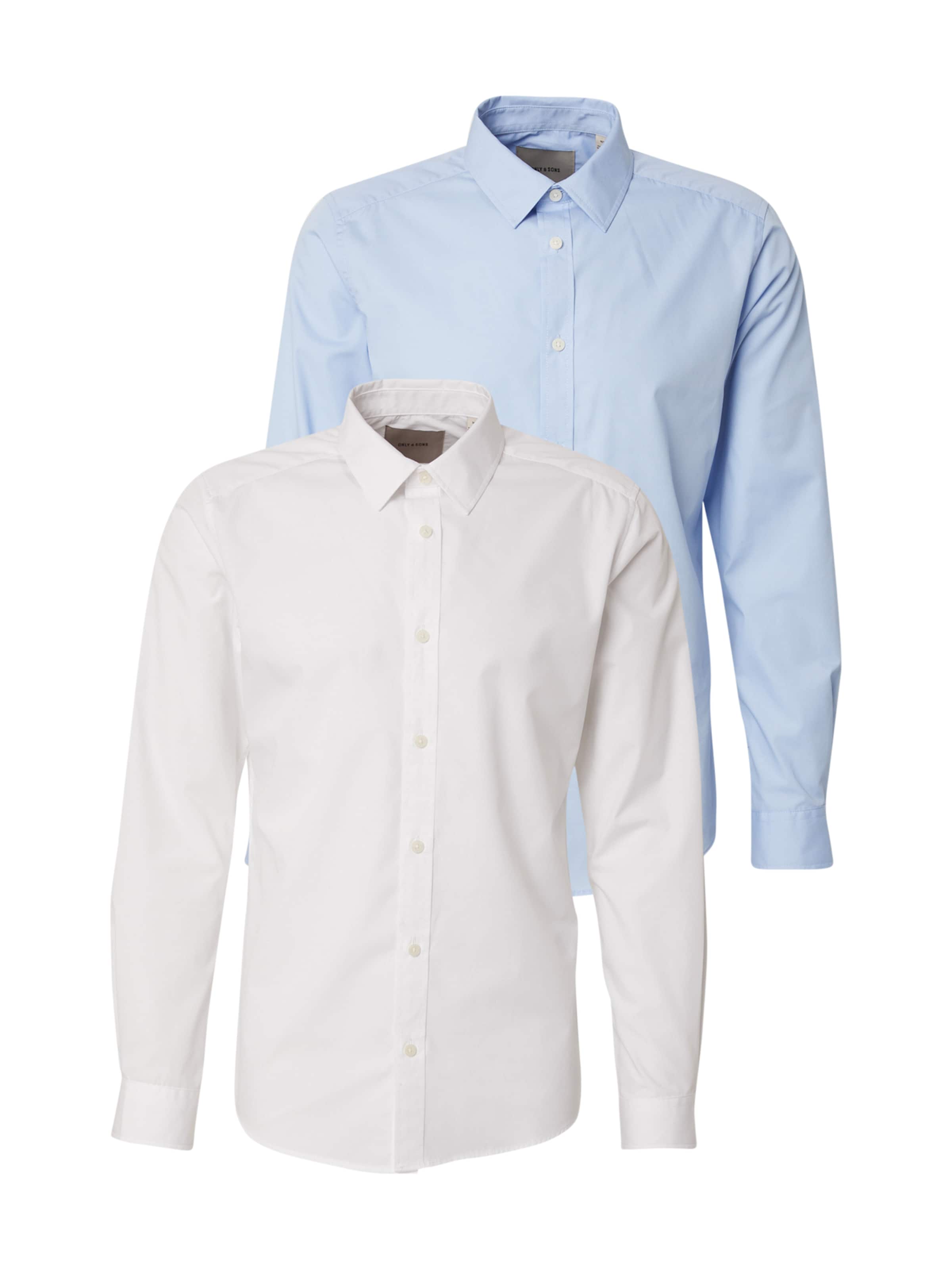 Only & Sons Regular fit Button Up Shirt 'ONSFLORIAN' in Blue: front