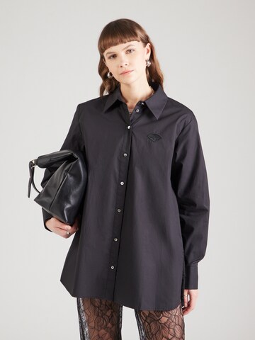 Karl Lagerfeld - Blusa em preto: frente