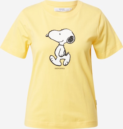 DEDICATED. T-shirt 'Mysen Snoopy' en jaune / noir / blanc, Vue avec produit