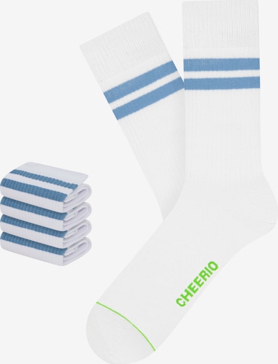 CHEERIO* Sportssokker i blå / grøn / hvid, Produktvisning