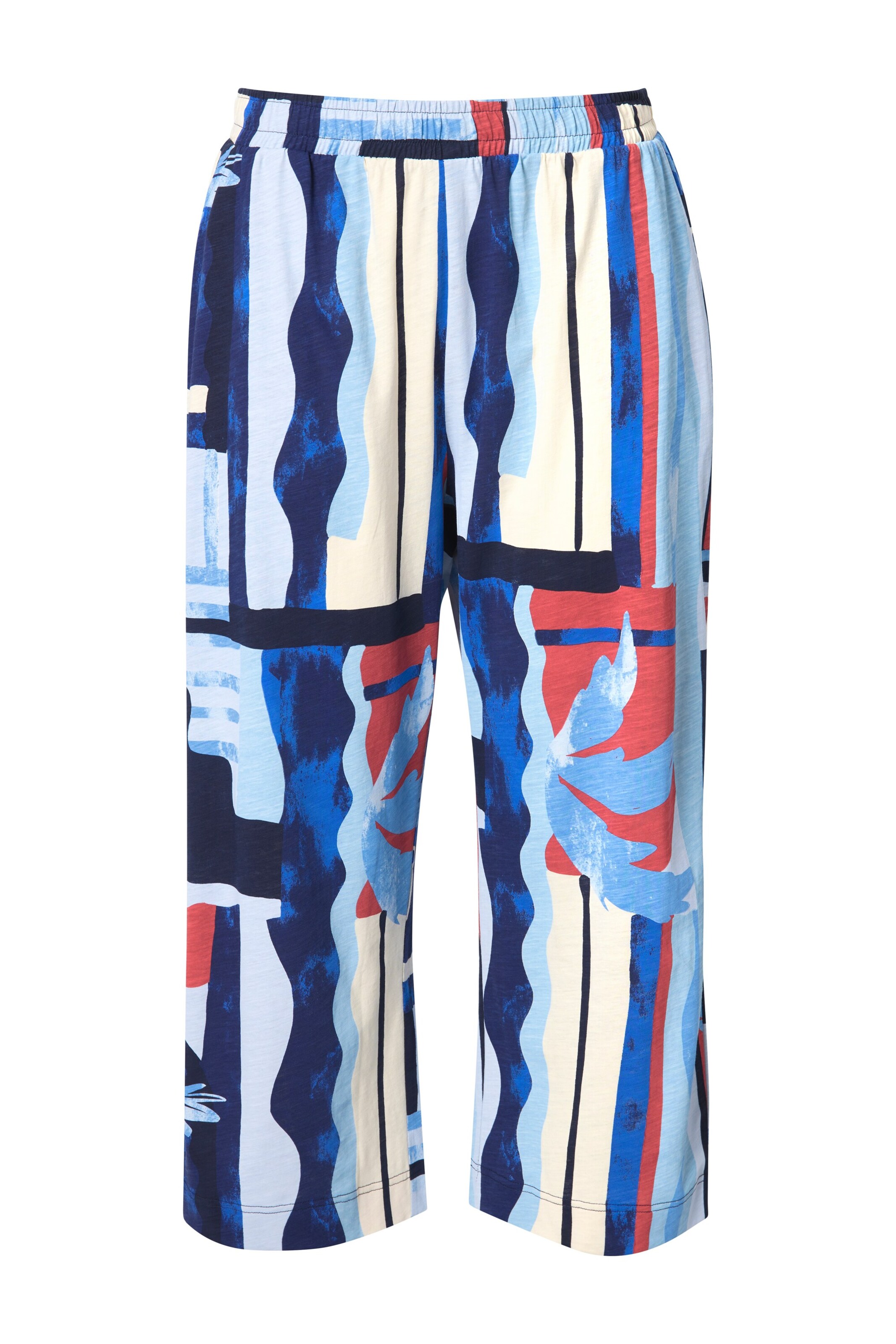 Ulla Popken Loosefit Broek in Blauw: voorkant