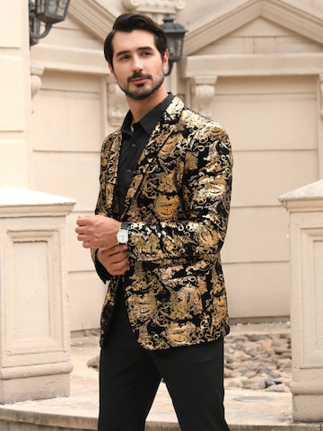 YOUTHUP Slim fit Suit Jacket 'Goldglanz' in Gold: front