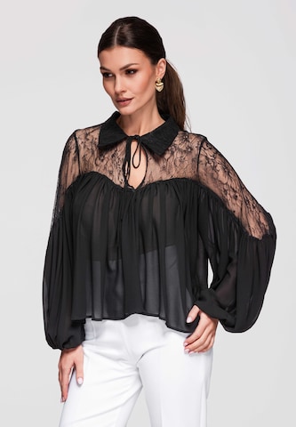 Ombre Blouse 'OW-TS-E0026' in Black: front