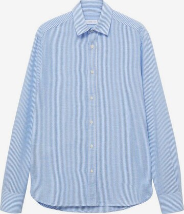 MANGO TEEN Regular fit Button Up Shirt in Blue: front