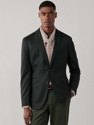 Hackett London Regular fit Colbert in Groen: voorkant