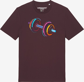 Maglietta ' 80s Hantel ' di Watapparel in rosso: frontale