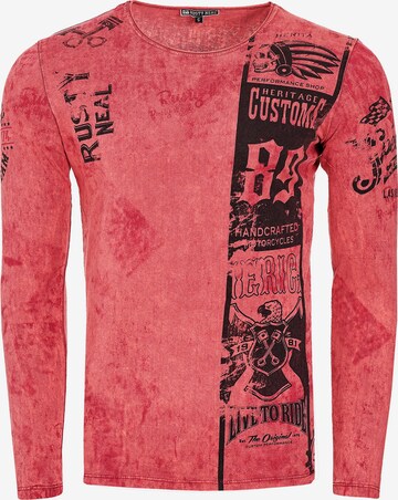 Rusty Neal Sweatshirt in Rood: voorkant