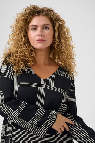 KAFFE CURVE Jurk 'Donna' in Zwart