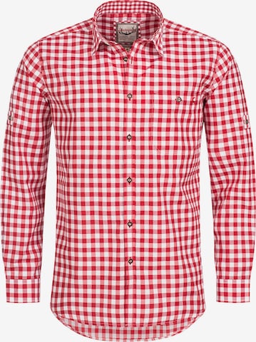 Chemise folklorique 'Franzl' STOCKERPOINT en rouge : devant