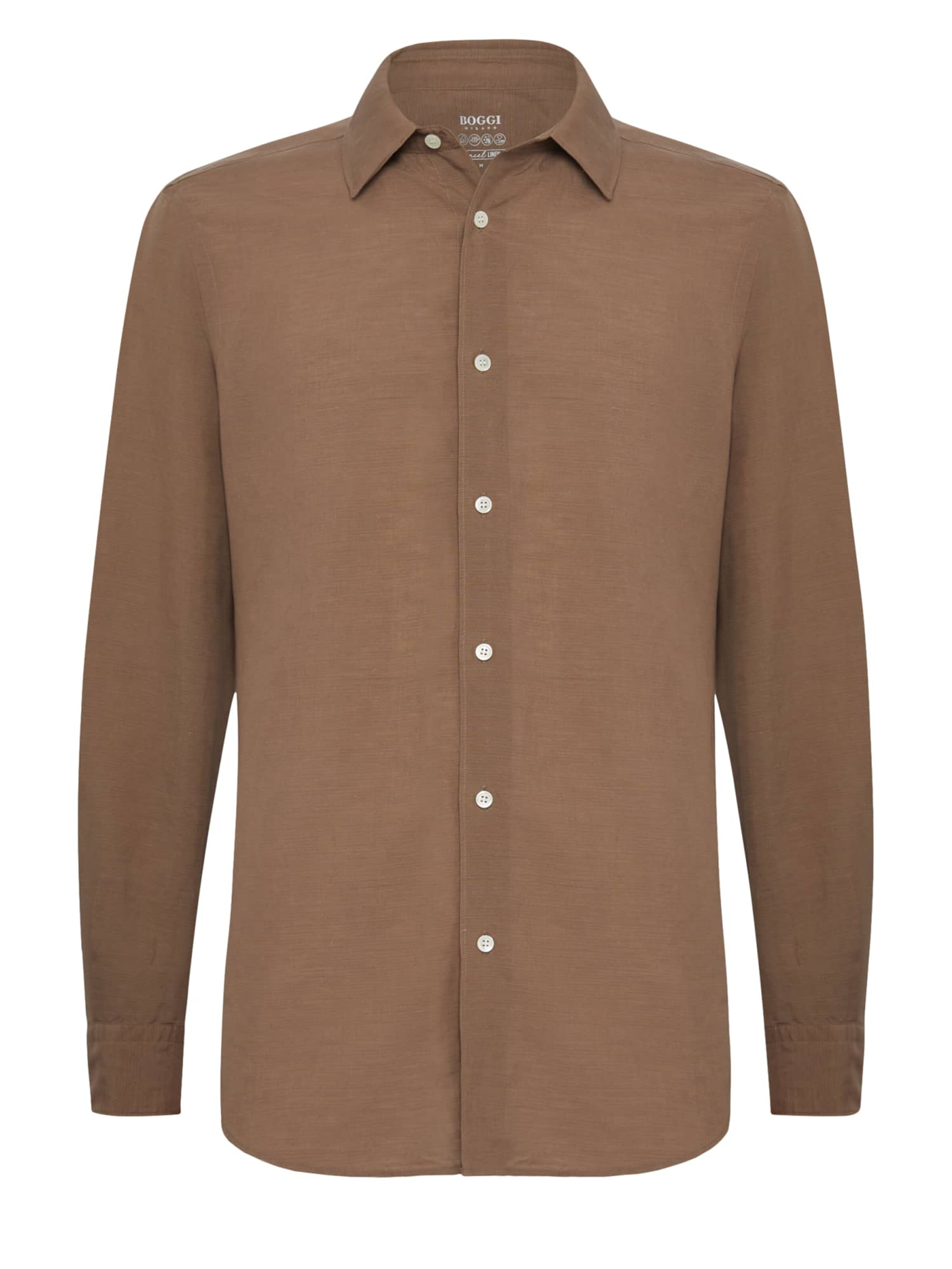 Boggi Milano Regular fit Skjorta i brun: framsida