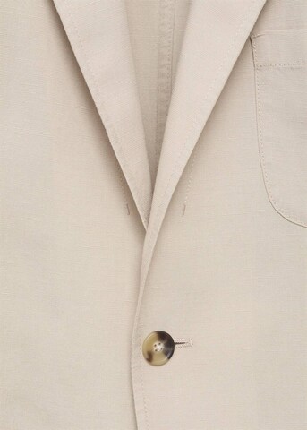 MANGO MAN Slim fit Suit Jacket 'Delave' in Beige