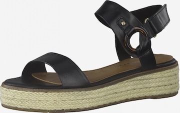 TAMARIS Sandal i svart: framsida