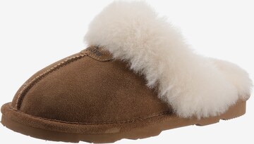 Bearpaw Slippers in Brown: front