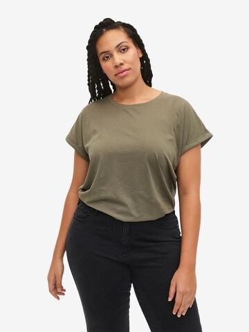 T-shirt 'KATJA' Zizzi en vert : devant