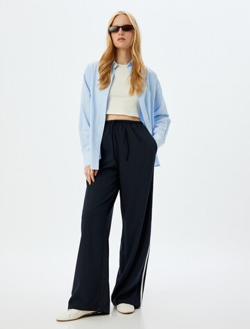Koton Wide Leg Hose in Blau