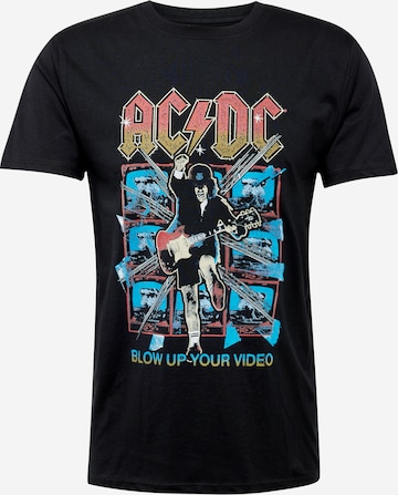 AÉROPOSTALE Shirt 'ACDC BLOW UP YOUR VIDEO' in Zwart: voorkant