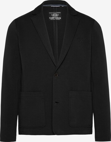 CAMP DAVID Slim fit Business Blazer in Black: front