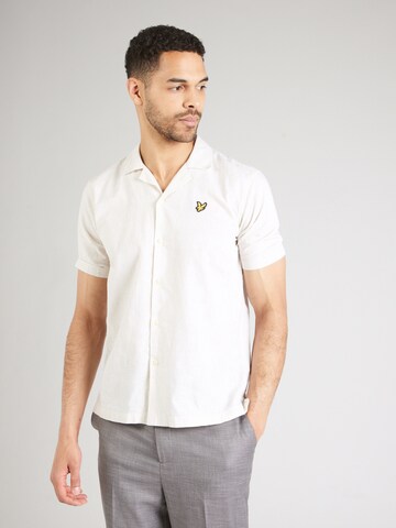 Lyle & Scott Regular fit Πουκάμισο σε μπεζ: μπροστά