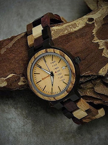 Holzwerk - Reloj analógico 'TREBBIN' en marrón