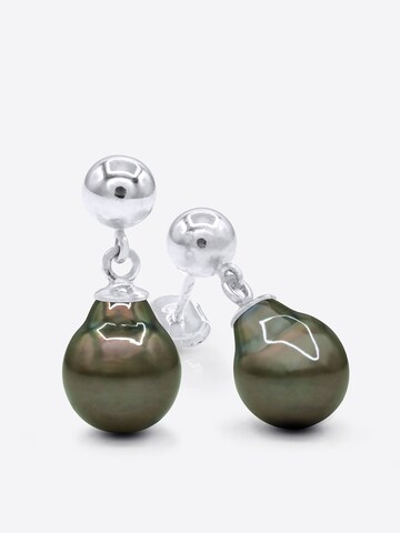 Ateliers Saint Germain - Pendientes 'Akama' en gris: frente