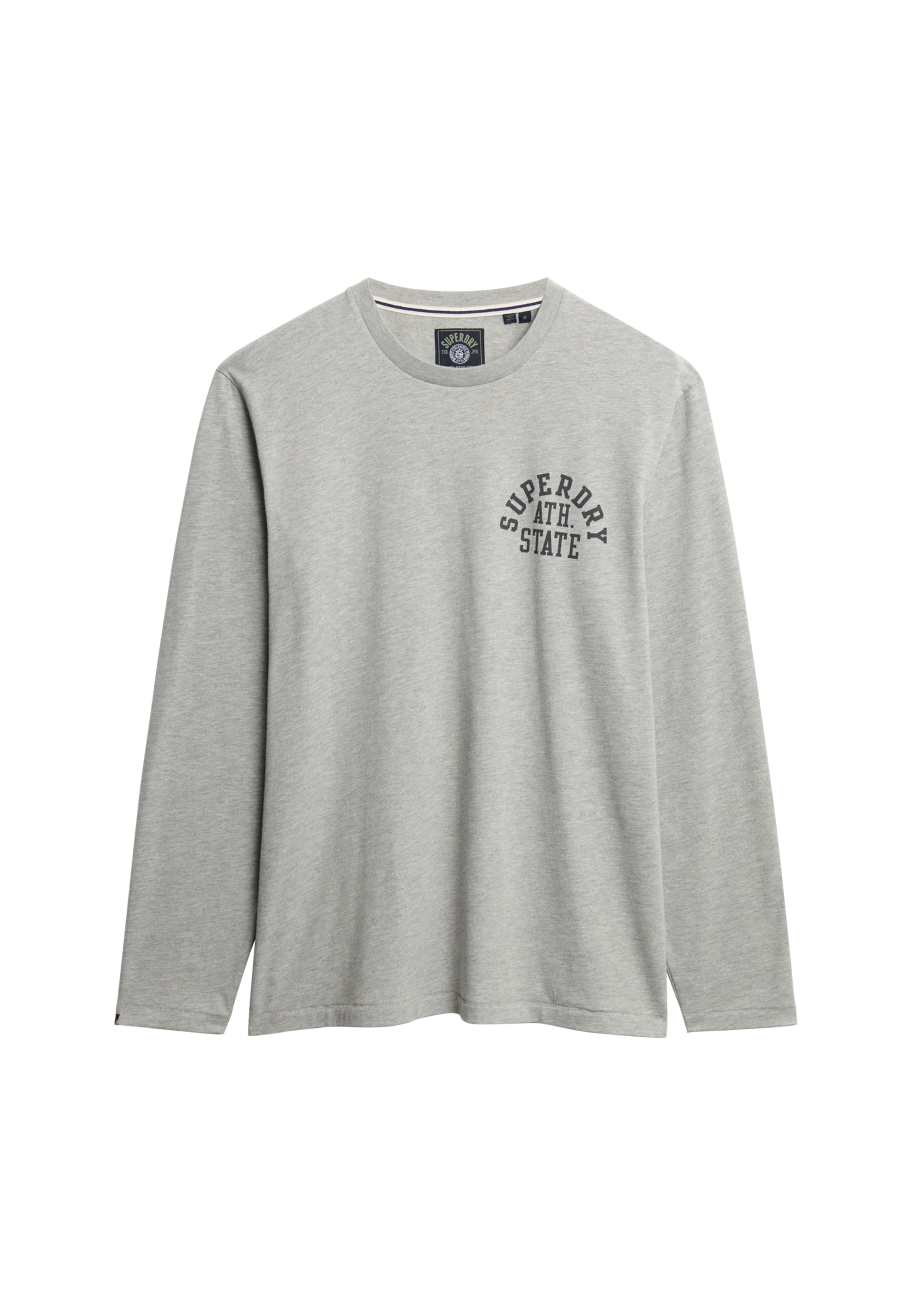 T-Shirt 'Athletic Essentials' Superdry en gris : devant