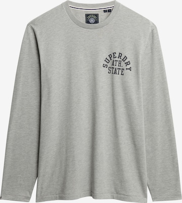 Superdry Shirt 'Athletic Essentials' in Grijs: voorkant