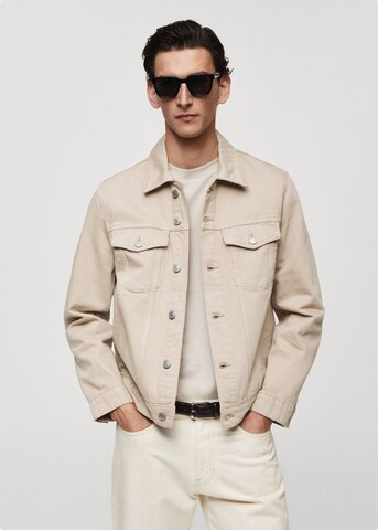 MANGO MAN Übergangsjacke 'ryan' in Beige: predná strana