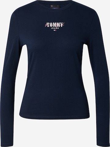 Tommy Jeans Shirt 'ESSENTIAL' in Blue: front