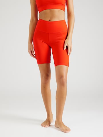 Coupe slim Pantalon de sport 'Biker' Hey Honey en orange : devant