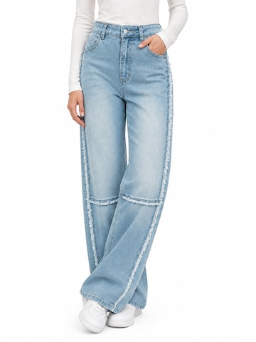 Wide Leg Jean MEETWEE en bleu : devant