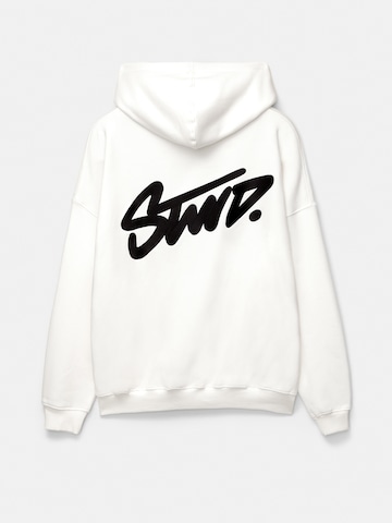 Pull&Bear Sweatshirt 'STWD' in White