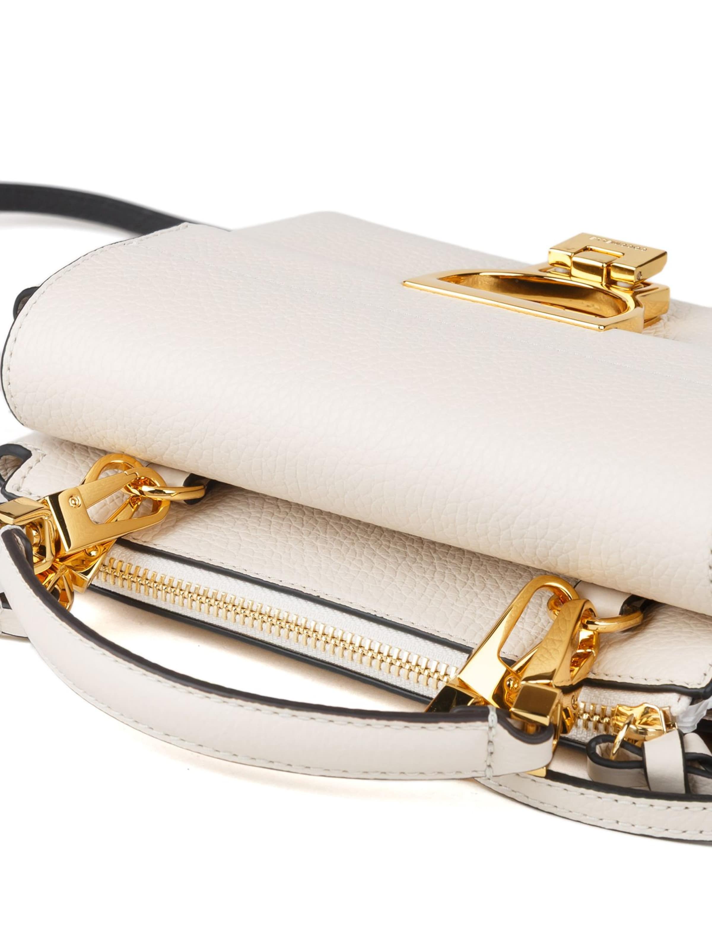 Coccinelle Schoudertas 'Arlettis Handbag Grained Leather' in Wit