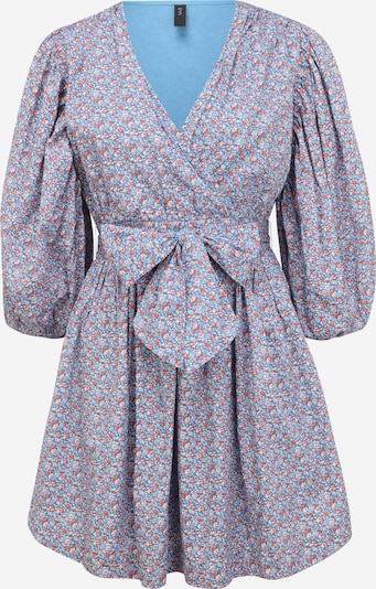 Y.A.S Petite Robe 'Tassa' en bleu ciel / rouge pastel / blanc, Vue avec produit