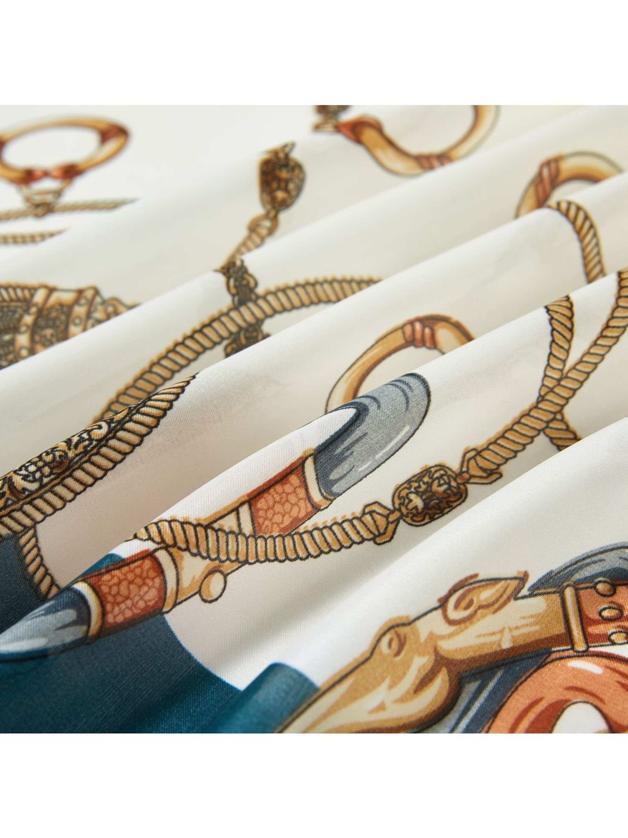 alberto cabale - Chal 'Petit carré de Soie Multirings Cléo' en azul