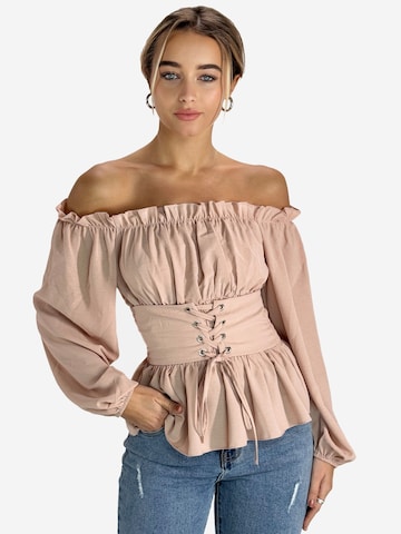 Elara Bluse in Pink: Vorderseite