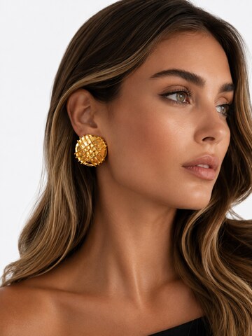 Boucles d'oreilles RteRme en or : devant