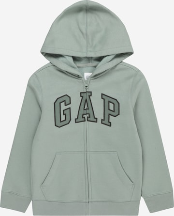 GAP Zip-Up Hoodie 'HERITAGE' in Green: front