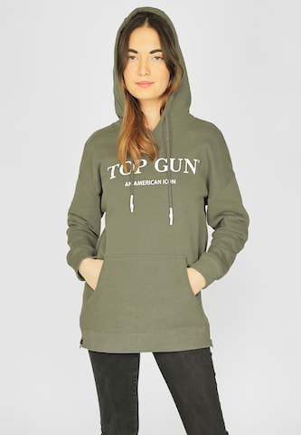 TOP GUN Sweatshirt in Grün: predná strana