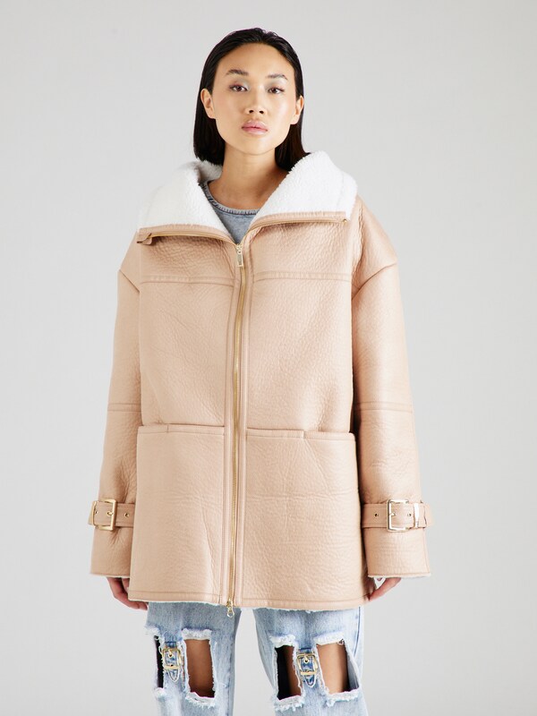 Hoermanseder x About You Winter Jacket 'Linett' in Camel