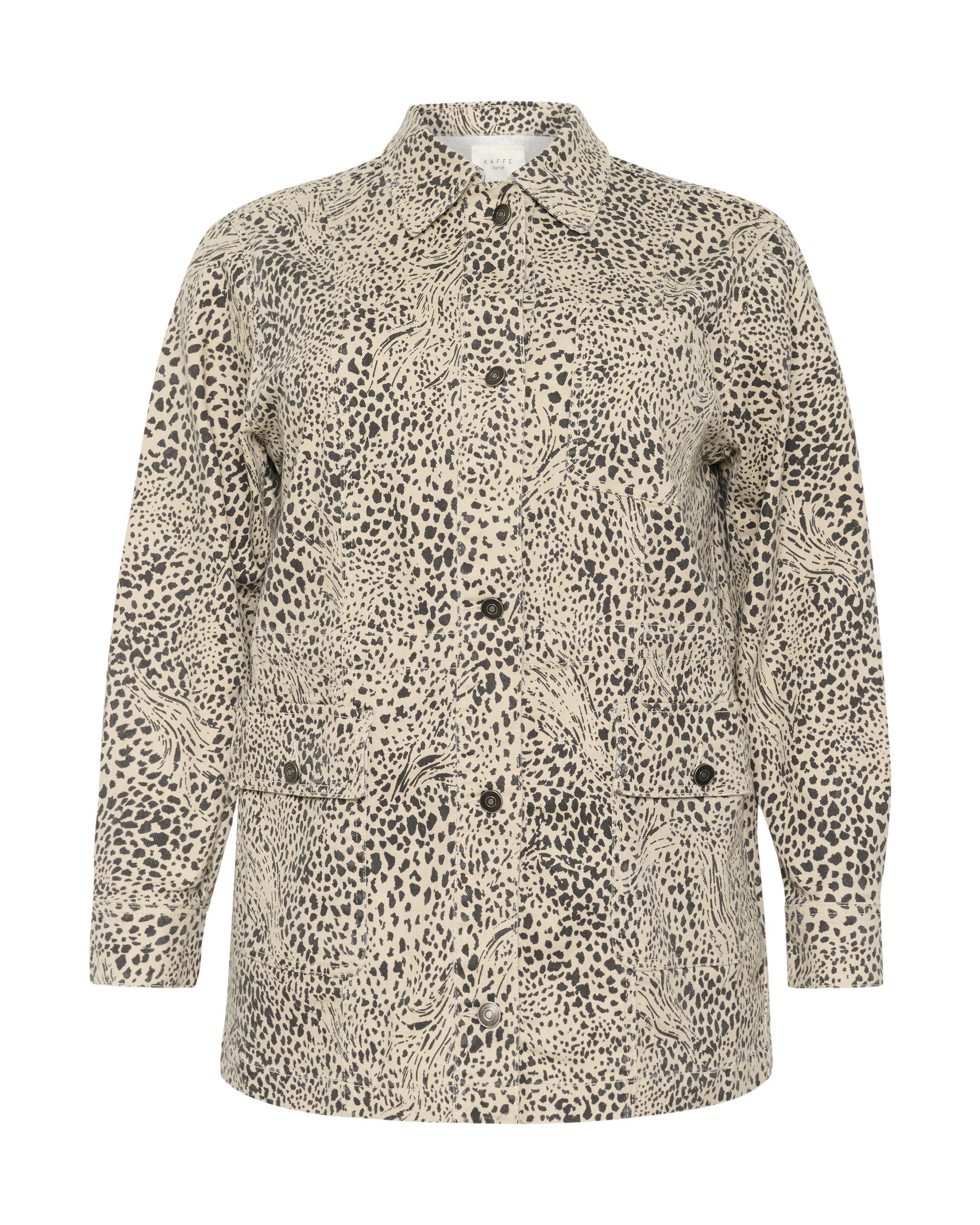 KAFFE CURVE Overgangsjakke 'Lisia' i beige / grå, Produktvisning