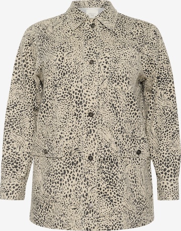 Veste mi-saison 'Lisia' KAFFE CURVE en beige : devant