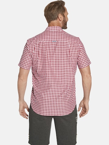 Jan Vanderstorm Comfort fit Button Up Shirt ' Kjettil ' in Red