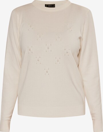 Pull-over faina en blanc : devant