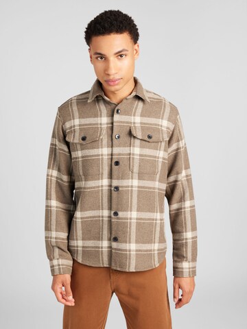 SELECTED HOMME - Regular Fit Camisa 'PABLO' em bege: frente