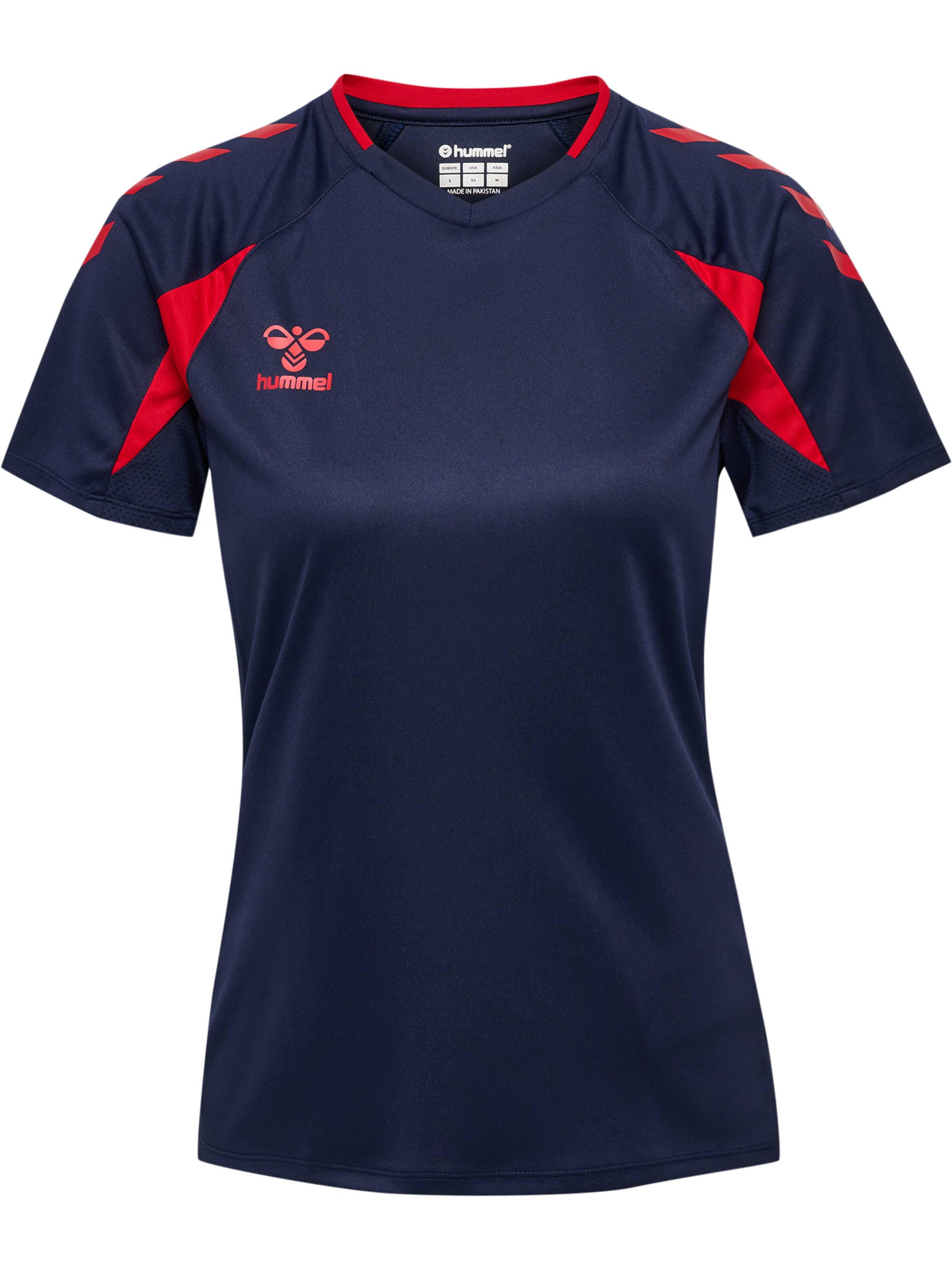 Hummel Functioneel shirt 'Core 2.0' in XXL in de kleur Donkerblauw / Vuurrood, Productweergave