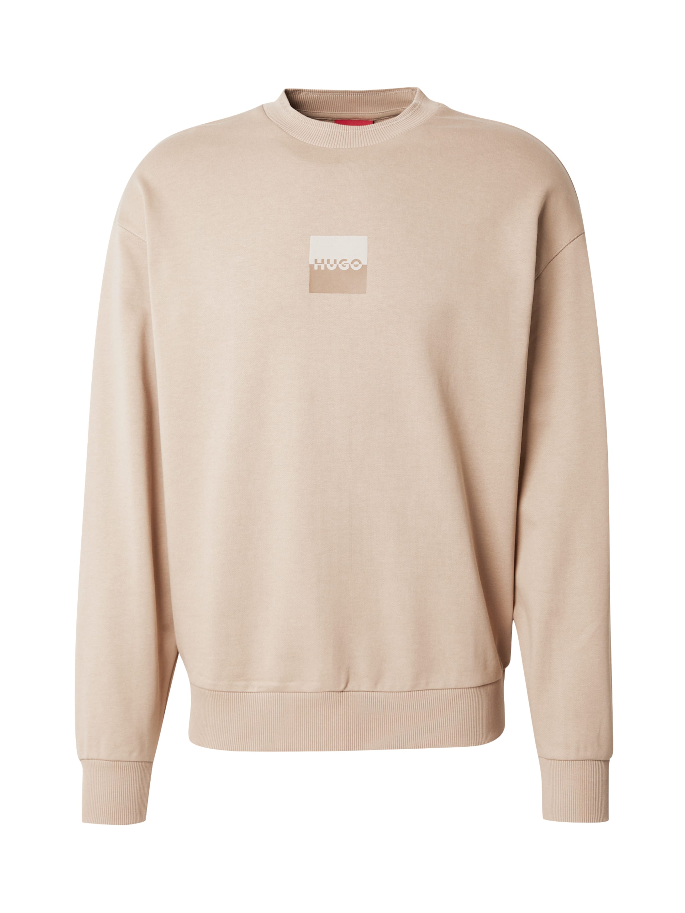 HUGO Свитшот 'Dusplited' в Бежевый: спереди