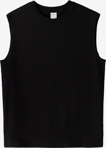 T-Shirt Bershka en noir : devant