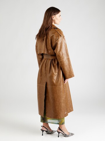 TOPSHOP Between-seasons coat in Brown
