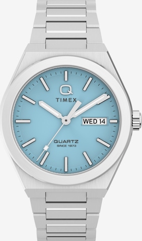 TIMEX Analoog horloge 'Q Timex® Continental Day and Date' in Zilver: voorkant
